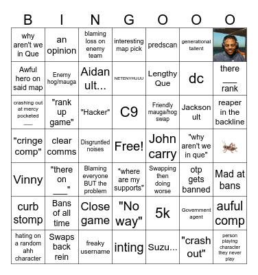 Overwatch Bingo Card