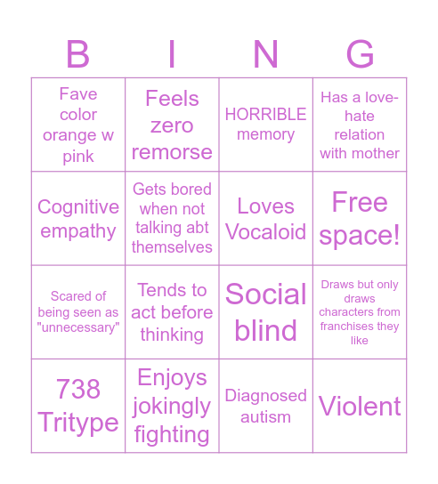 Xenon's Bing(o)!! Bingo Card