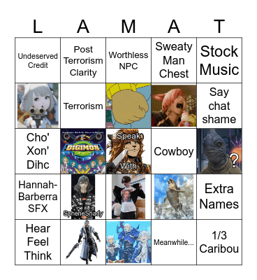 Dawntrail Post 7.0 Bingo Card