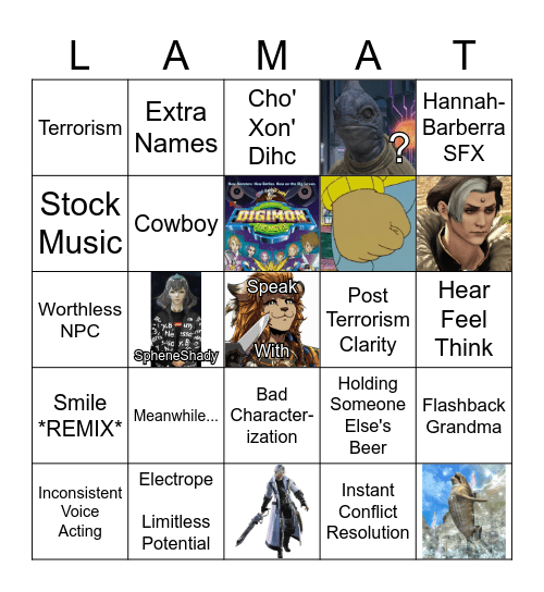 Dawntrail Post 7.0 Bingo Card