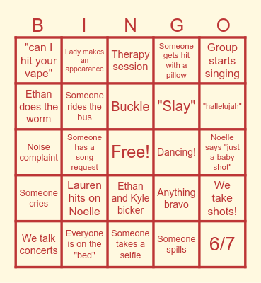 BDAY BINGO! Bingo Card