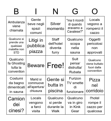 Furizon Polaris 2026 Bingo Card
