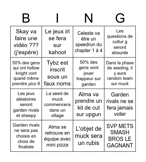 SLAN Bingo Card