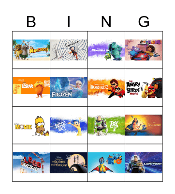 Movies Bingo Card