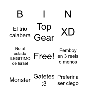 Insta Bingo Card