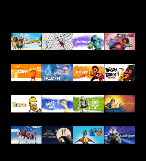 Movies Bingo Card