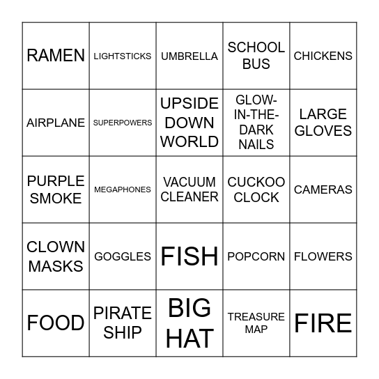 KPOP MUSIC VIDEO BINGO Card