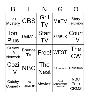 OTA Networks Bingo Card