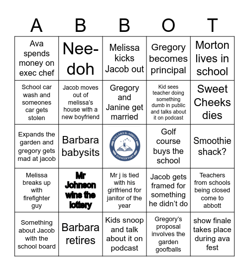 Abbott Elementary Bingo Card