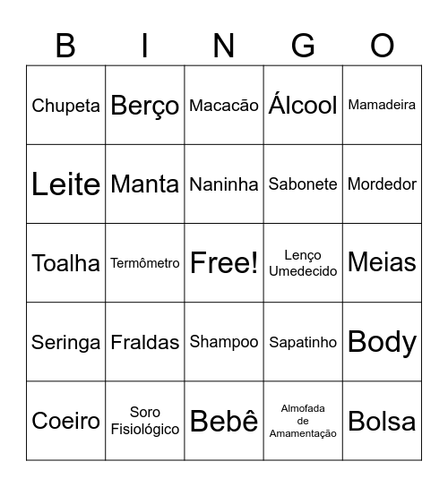 Bingo do Heitor Bingo Card