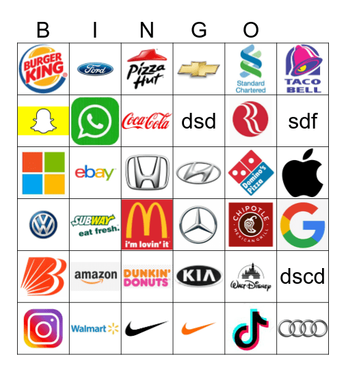 Brand Logos BINGO @ ABWA Bingo Card