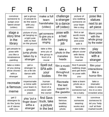 SFA BINGO Card