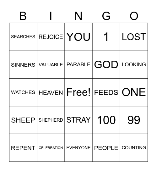 THE LOST SHEEP Bingo Card
