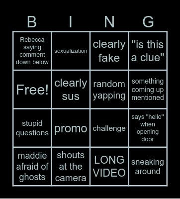 Rebecca Zamolo Bingo Card