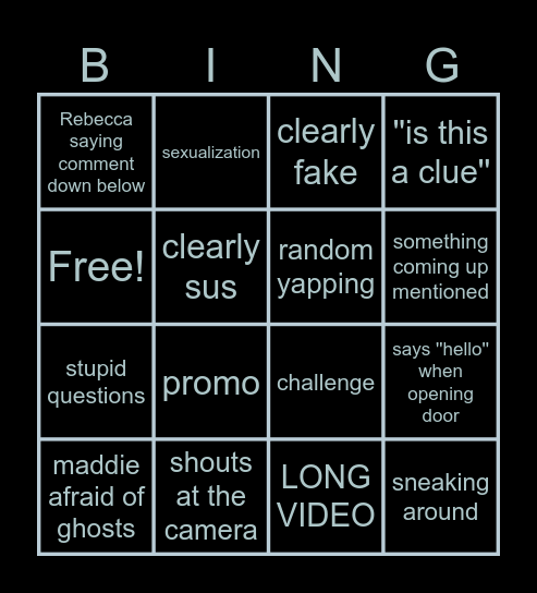 Rebecca Zamolo Bingo Card