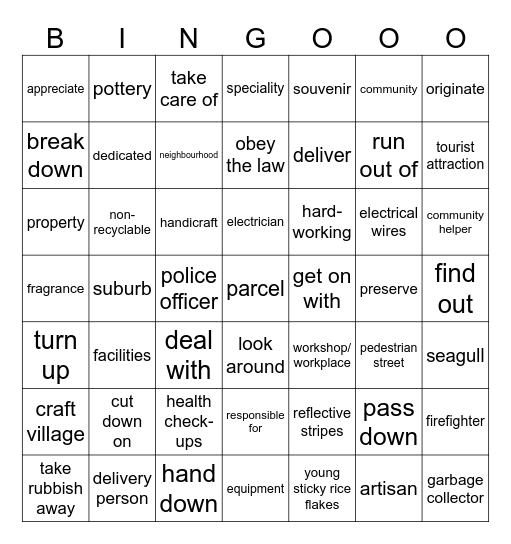 LOCAL COMMUNITY Bingo Card