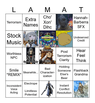 Dawntrail Post 7.0 Bingo Card