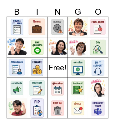 DekBU ECON&FIP Bingo Card