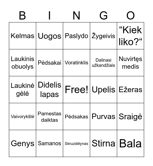 Bingo Card