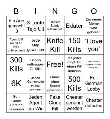 24h Valo Grind V1 Bingo Card