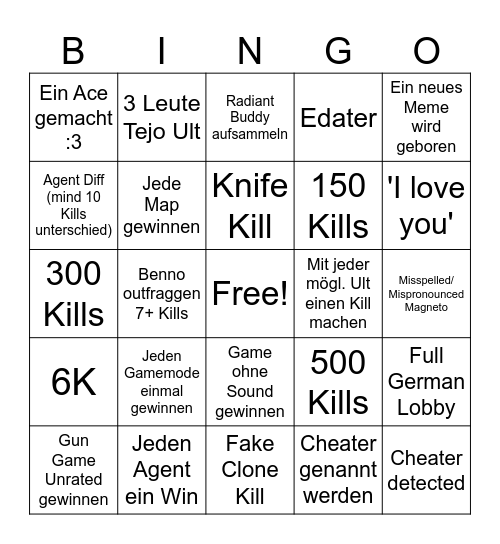 24h Valo Grind V1 Bingo Card