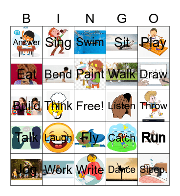 Verbs! Bingo Card