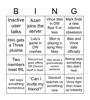 Be Careful! GC Bingo Card