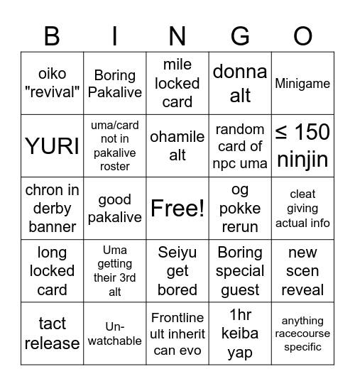 pakalive 5/27 Bingo Card