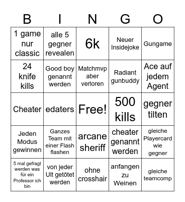 24h Valo Bingo Card