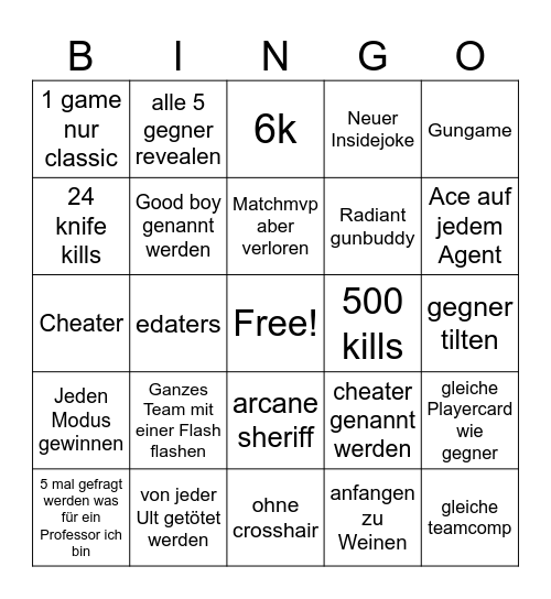 24h Valo Bingo Card
