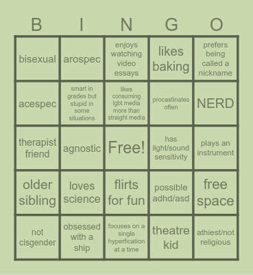 Jelly’s Bingo Card