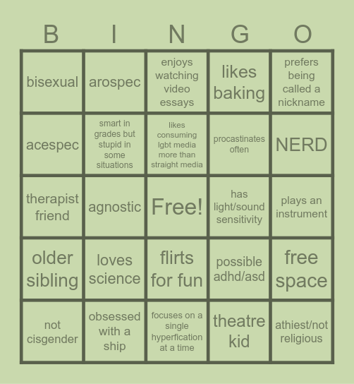 Jelly’s Bingo Card