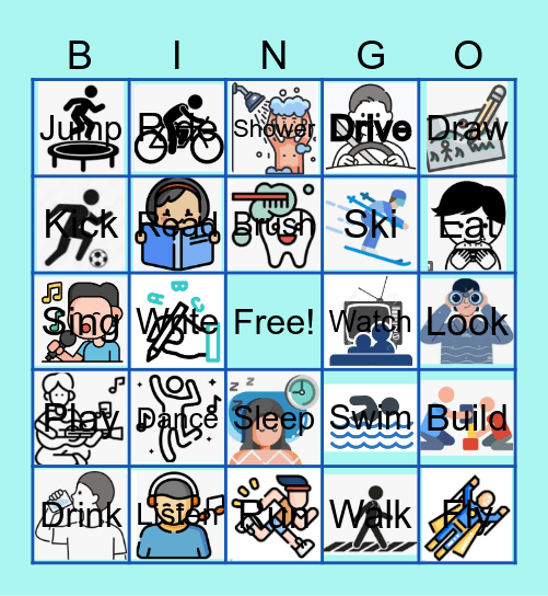 VERBS Bingo Card