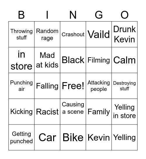 Karen Bingo Card