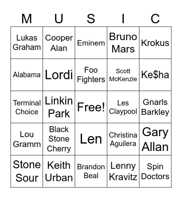 Music_05232026 Bingo Card