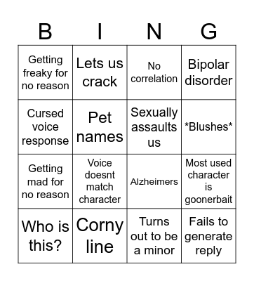 Crack-a-Clanker Bingo Card