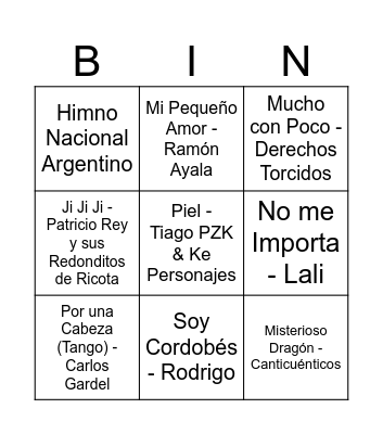 BINGO PATRIO Bingo Card