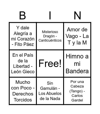 BINGO PATRIO Bingo Card