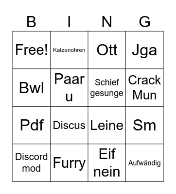 Bier Bingo Card