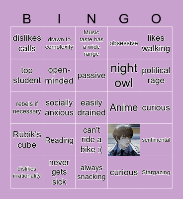 Lyz BINGO !! Bingo Card