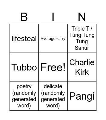 TRYING TO GET THEM TO SAY THIS Bingo Card