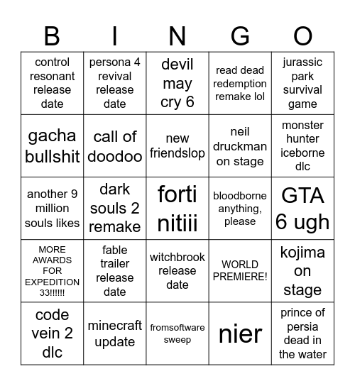 Summer Gay Fest Bingoogogogo Bingo Card