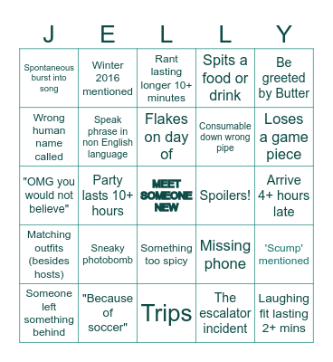 Ananya's Bingoday Bingo Card