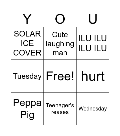 YouTube  Bingo Card