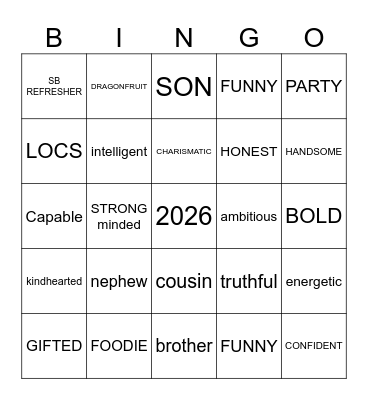 ALL ABOUT DREW Bingo Card