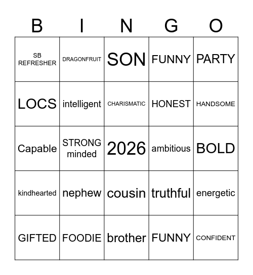 ALL ABOUT DREW Bingo Card
