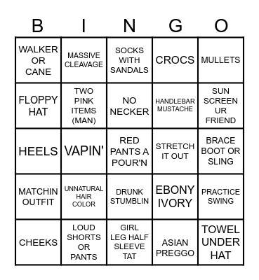 SAT BYRON BINGO Card