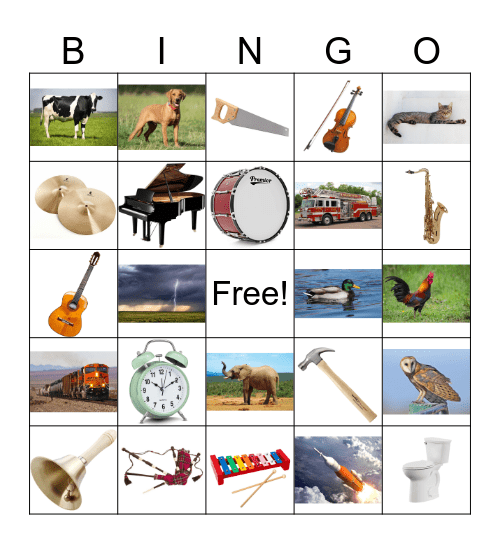 Sound Bingo Card