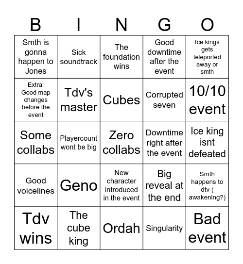 Shattered Bingo Card