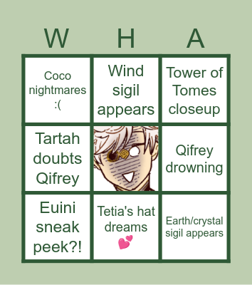 WHA EPISODE 9 BINGO Card